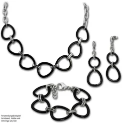 Amello Ohrringe Keramik Dreieck schwarz Damen Edelstahlschmuck ESOX07S