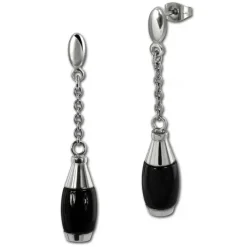Amello Ohrringe Keramik Kegel schwarz Damen Edelstahlschmuck ESOX15S