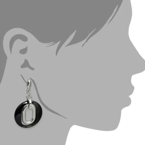 Amello Ohrringe Keramik Magic schwarz Damen Edelstahlschmuck ESOX03S