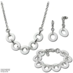 Amello Ohrringe Keramik Ring weiß Damen Edelstahlschmuck ESOX01W