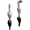 Amello Ohrringe Keramik Welle schwarz Damen Edelstahlschmuck ESOX08S