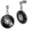 Amello Ohrringe Keramik Zirkonia schwarz Damen Edelstahlschmuck ESOX29S