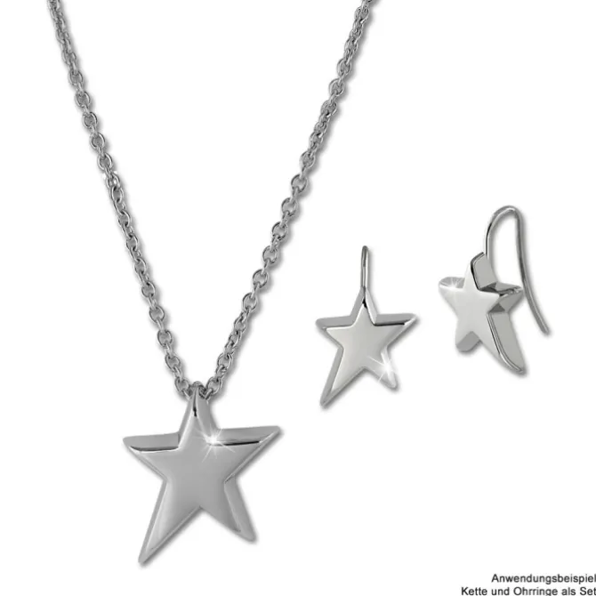 Amello Ohrringe Stern Damen Stainless Steel Edelstahlschmuck ESOX19J