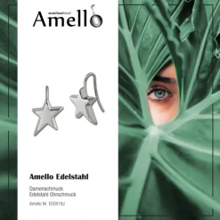 Amello Ohrringe Stern Damen Stainless Steel Edelstahlschmuck ESOX19J