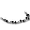 Armäleon Damen-Armband Designkette Kugeln schwarz 925er ohne Verschluss ARD005S