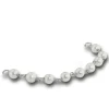 Armäleon Damen-Armband Designkette Perle weiß 925er ohne Verschluss ARD004W