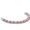 Armäleon Damen-Armband Designkette Kugeln rosa 925er ohne Verschluss ARD002A