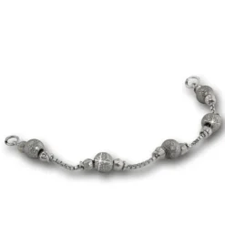 Armäleon Damen-Armband Designkette Kugel 925 Silber ohne Verschluss ARD001J