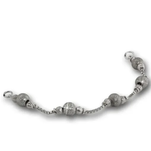 Armäleon Damen-Armband Designkette Kugel 925 Silber ohne Verschluss ARD001J