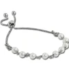 Armäleon Damenarmband Komplettset Perlen weiß Design+Verschluss 925er ARS011W