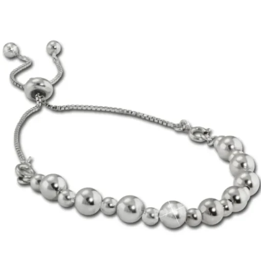 Armäleon Damenarmband Komplettset Kugel Design+Verschluss 925 Silber ARS013J