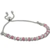 Armäleon Damenarmband Komplettset Kugeln rosa Design+Verschluss 925er ARS002A