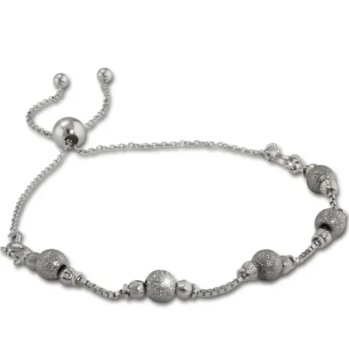 Armäleon Damenarmband Komplettset Kugel Design+Verschluss 925 Silber ARS001J