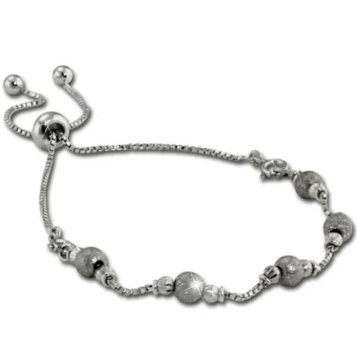 Armäleon Damenarmband Komplettset Kugel Design+Verschluss 925 Silber ARS008J