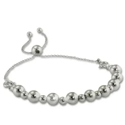 Armäleon Damenarmband Komplettset Kugel Design+Verschluss 925 Silber ARS006J