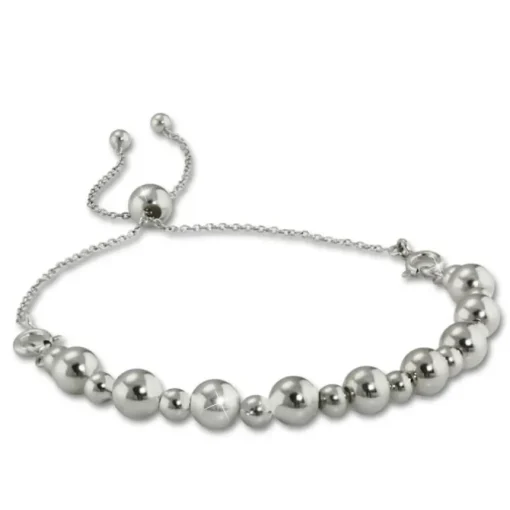 Armäleon Damenarmband Komplettset Kugel Design+Verschluss 925 Silber ARS006J