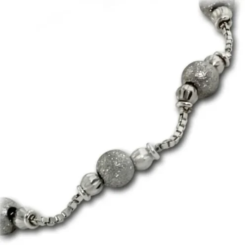 Armäleon Damenarmband Komplettset Kugel Design+Verschluss 925 Silber ARS008J