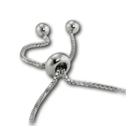 Armäleon Damenarmband Komplettset Kugeln schwarz Design+Verschluss 925er ARS012S