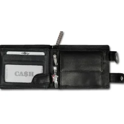 Bag Street Bikerbörse quer Leder schwarz Herren Brieftasche OPJ124S