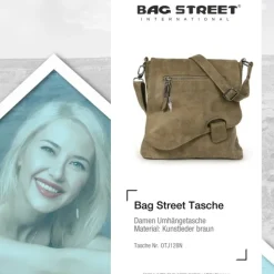Bag Street Kunstleder braun Damenhandtasche OTJ128N