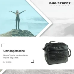 Bag Street Kunstleder schwarz Arbeitstasche Flugbegleiter OTJ130S
