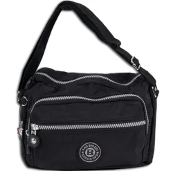 Bag Street leichte Nylon schwarz Handtasche OTJ227S
