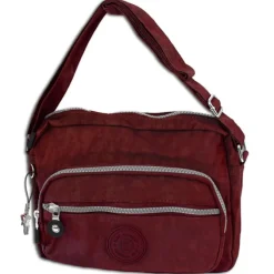 Bag Street leichte Nylon rot Handtasche OTJ227R