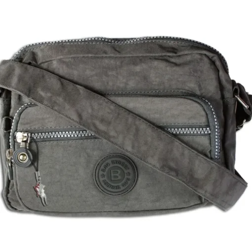 Bag Street leichte Nylon grau Handtasche OTJ227K