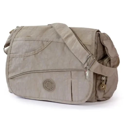 Bag Street Nylon grau Modische Überschlagtasche Crossover OTJ214L