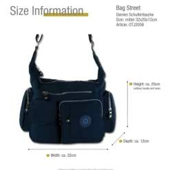 Bag Street Nylon navy Damen crossover OTJ205B