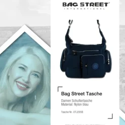 Bag Street Nylon navy Damen crossover OTJ205B