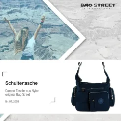 Bag Street Nylon navy Damen crossover OTJ205B