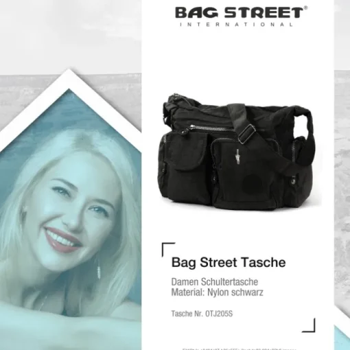 Bag Street Nylon schwarz Modische Crossover OTJ205S