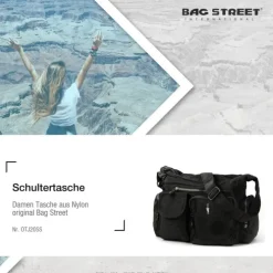 Bag Street Nylon schwarz Modische Crossover OTJ205S