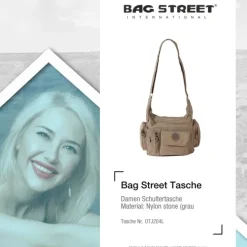 Bag Street Nylon stone Sportliche Damen OTJ204L