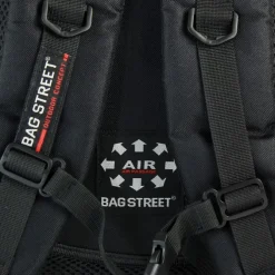 Bag Street Rucksack Nylon schwarz/rot Freizeit - Sportrucksack OTJ6540R