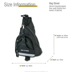Bag Street Rucksack Nylon schwarz Bodybag Eingurt-Rucksack OTJ6570S
