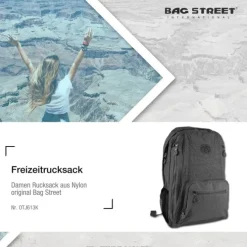 Bag Street Rucksack Nylon grau Rucksacktasche OTJ613K