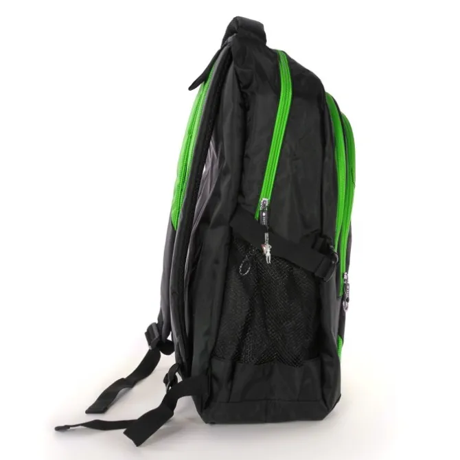 Bag Street Rucksack Synthetik schwarz, grün Laptopfach Laptoprucksack OTJ605G