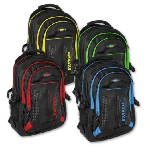Bag Street Rucksack Synthetik schwarz, rot Laptopfach Laptoprucksack OTJ605R