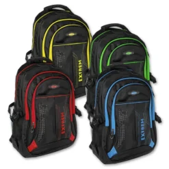 Bag Street Rucksack Synthetik schwarz, grün Laptopfach Laptoprucksack OTJ605G