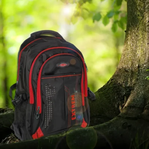 Bag Street Rucksack Synthetik schwarz, rot Laptopfach Laptoprucksack OTJ605R