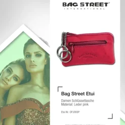 Bag Street Schlüsseltasche pink Echtleder, glattes Leder Schlüsseletui OPJ900P