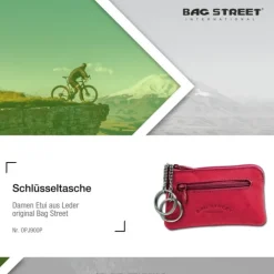 Bag Street Schlüsseltasche pink Echtleder, glattes Leder Schlüsseletui OPJ900P