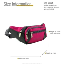 Bag Street sportliche Gürteltasche Nylon pink Bauchtasche Hüfttasche OTJ507P