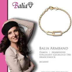 Balia Armband plain Zirkonia Karabinerverschluss Balia Armbänder JBEA004V