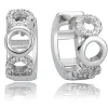 Balia Creolen für Damen glänzend Zirkonia aus 925er Silber BAO0020SW