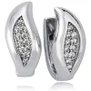 Balia Creolen für Damen glänzend Zirkonia aus 925er Silber BAO0045SW