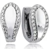 Balia Creolen für Damen glänzend Zirkonia aus 925er Silber BAO0046SW