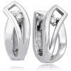Balia Creolen für Damen glänzend Zirkonia aus 925er Silber BAO0048SW